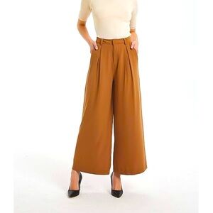Tronjori Women High Waist Casual Wide Leg Long Palazzo Pants Trousers
